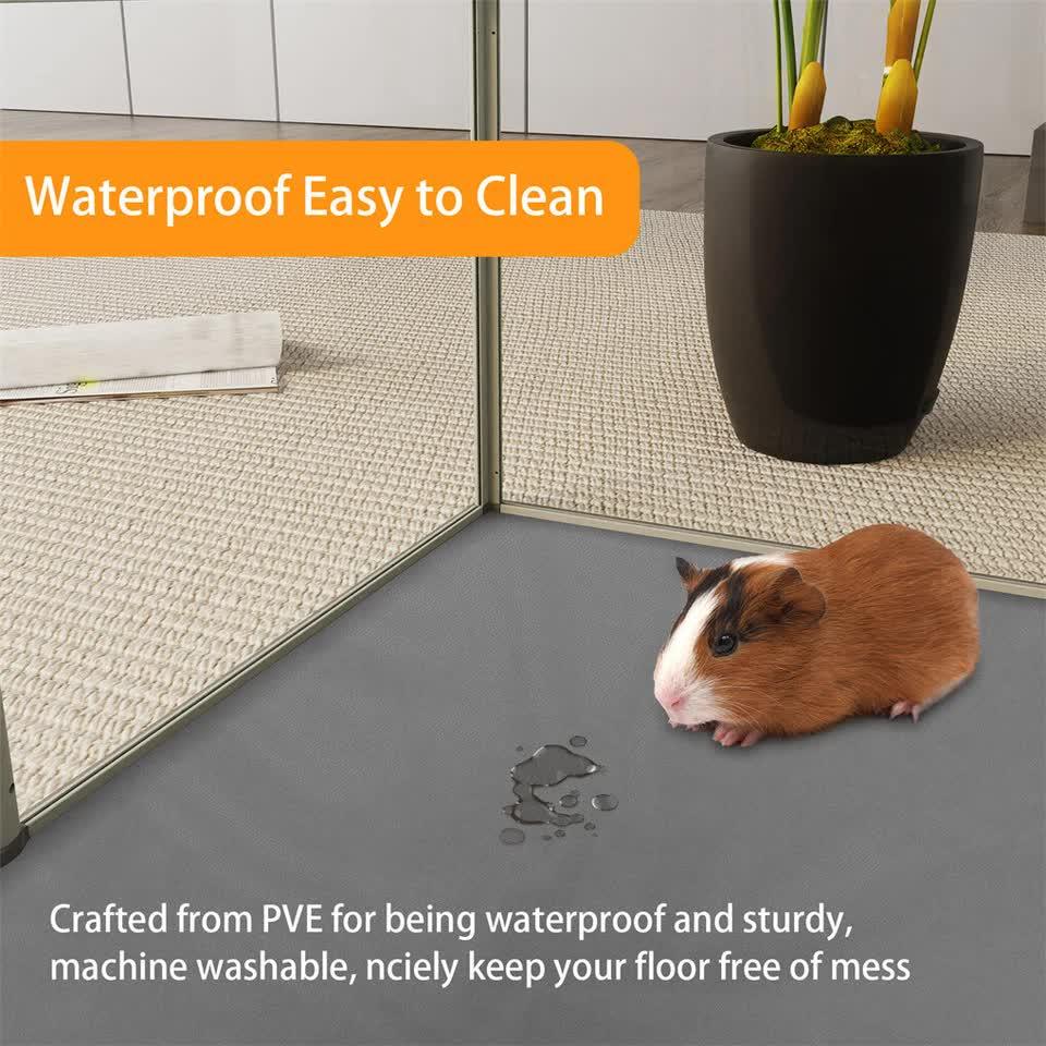 Acrylic Pet Playpen with Clear Panels & Aluminium Frame – 6‑Panel Modular Design