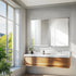 Silver Rectangular Wall Mirror 50x70cm Frameless Beveled Edge Glass for Modern Rooms