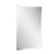 Silver Rectangular Wall Mirror 60x80cm Beveled Frameless Glass for Elegant Interiors