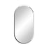 Silver Long Oval Wall Mirror 50x80cm Frameless Beveled Glass for Stylish Interiors