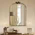 Elegant Rose - Designed Baroque Brass Arched Mirror Size Large