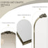 Elegant Rose - Designed Baroque Brass Arched Mirror Size Large