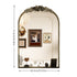 Elegant Rose - Designed Baroque Brass Arched Mirror Size Large