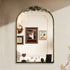 Antique Baroque Arched Wall Mirror Rose Edge Decorative Mirror Fireplace Entryway