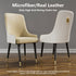 High-End Dining Chairs Set of 2 Faux Leather Upholstered Kitchen Chairs with Gold Lion Head