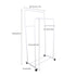 Heavy Duty Double Clothes Rail Rack Garment Hanging Display Stand 4 Wheel Armoir
