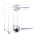 Heavy Duty Double Clothes Rail Rack Garment Hanging Display Stand 4 Wheel Armoir