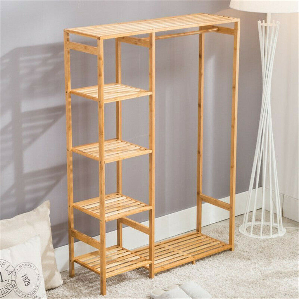 Open Wardrobe Clothes Rail Rack Hanging Garment Heavy Duty Organizer Coat Shelf