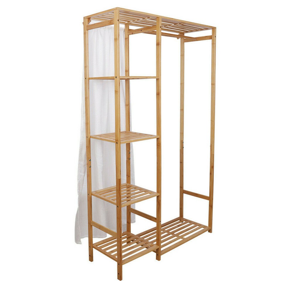 Open Wardrobe Clothes Rail Rack Hanging Garment Heavy Duty Organizer Coat Shelf