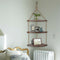 Bohemian 3 Tier Hanging Corner Shelf Rustic Wood Rope Storage Rack