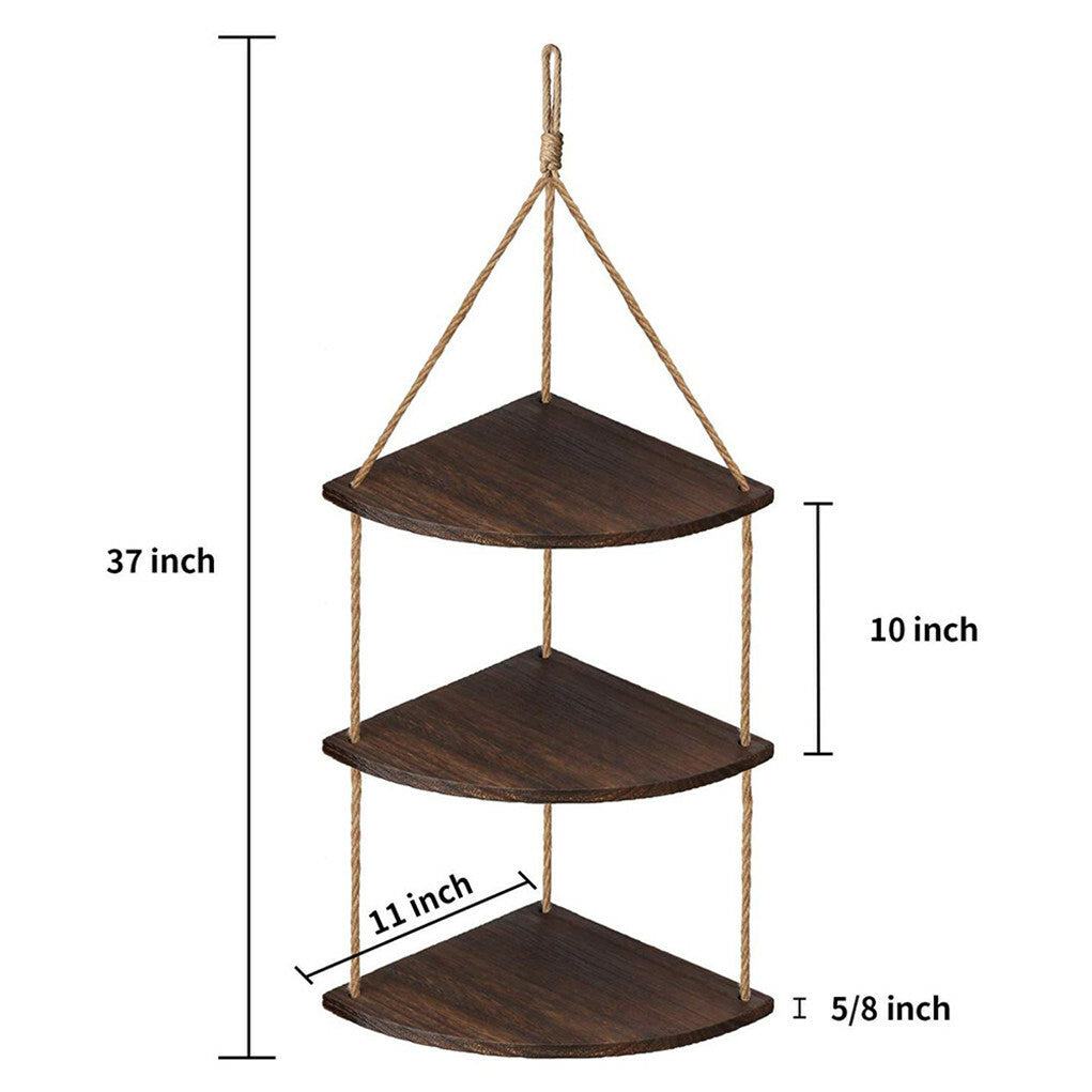Bohemian Hanging Shelf Organizer 3 Tier Storage Rack