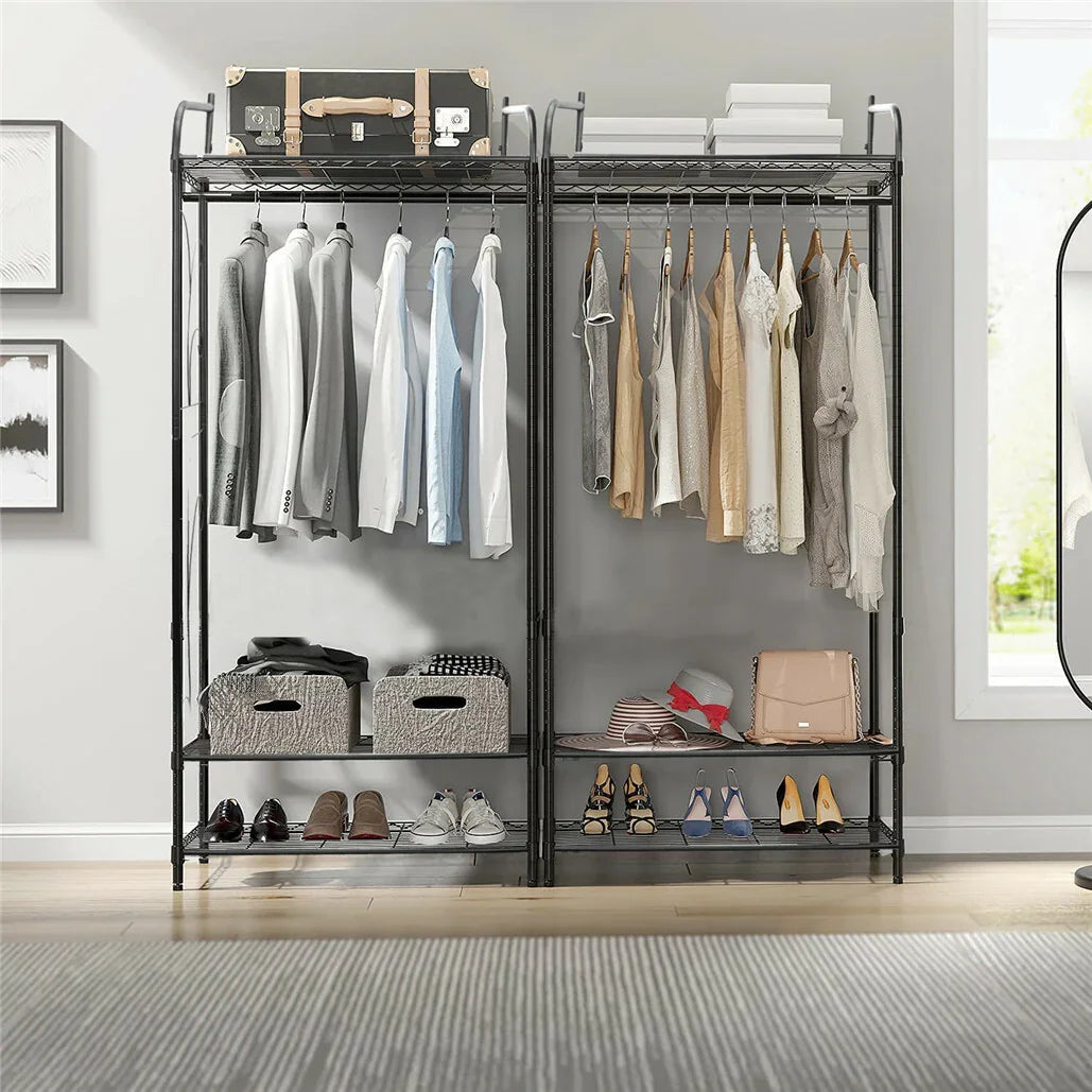 Extra Large Metal Clothes Rail Storage Dress Hanging Garment Rack Portable Stand
