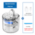 Standard Version Pet Water Fountain with USB Interface and Certified Plug  Transparent Design