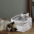 4.5L Dual-Flow Smart Pet Water Fountain with Stainless Steel Plate and Faucet â€“ White Design