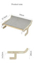 Wall-Mounted Cat Hammock Bed  Wooden Frame, Comfortable and Space-Saving Design for Pets