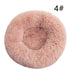 Calming Donut Pet Bed -Soft Faux Fur, Anti-Anxiety Fluffy Round Bed for Cats and Small Dogs (Blush Pink)40cm