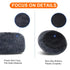 Calming Donut Pet Bed -Soft Faux Fur, Anti-Anxiety Fluffy Round Bed for Cats and Small Dogs Pink40cm