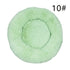 Calming Donut Pet Bed -Soft Faux Fur, Anti-Anxiety Fluffy Round Bed for Cats and Small Dogs Green40cm