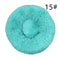 Calming Donut Pet Bed -Soft Faux Fur, Anti-Anxiety Fluffy Round Bed for Cats and Small Dogs emerald green40cm