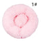 Calming Donut Pet Bed -Soft Faux Fur, Anti-Anxiety Fluffy Round Bed for Cats and Small Dogs Light Pink40cm