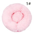Calming Donut Pet Bed -Soft Faux Fur, Anti-Anxiety Fluffy Round Bed for Cats and Small Dogs Light Pink40cm