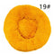 Calming Donut Pet Bed -Soft Faux Fur, Anti-Anxiety Fluffy Round Bed for Cats and Small Dogs golden yellow50cm