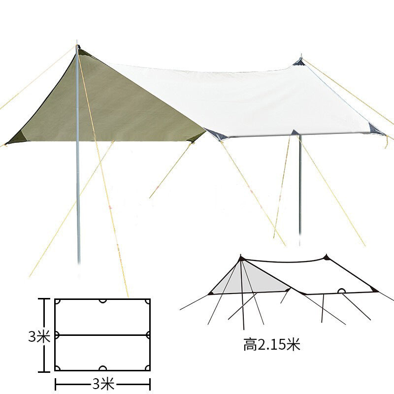 438*292 cm Naturehike Cloud Up Hexagon Backpacking Tent Tarp - Waterproof, UV Protection, Sunshade Canopy Shelter for Camping, Hiking, Picnic