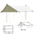 438*292 cm Naturehike Cloud Up Hexagon Backpacking Tent Tarp - Waterproof, UV Protection, Sunshade Canopy Shelter for Camping, Hiking, Picnic