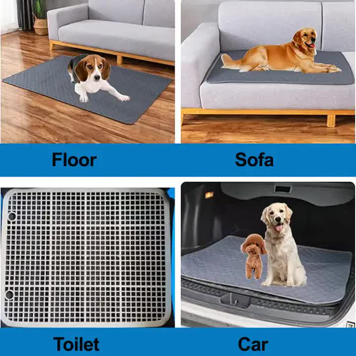 2 PCS Washable Waterproof Pet Pad -Non-Slip, Absorbent, Reusable Mat for Dogs and Cats  S60*45CM