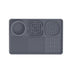 Multi-Functional Slow Feeder Mat for Dogs- Anti-Slip Lick Pad with Multiple Textures Rectangle 2PCS Black & Grey