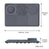 Multi-Functional Slow Feeder Mat for Dogs- Anti-Slip Lick Pad with Multiple Textures Rectangle 2PCS Black & Grey