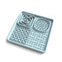 Multi-Functional Slow Feeder Mat for Dogs- Anti-Slip Lick Pad with Multiple Textures Square 2PCS Blue & Green
