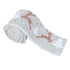 Christmas-Themed Decorative Wired Ribbon Burlap Reindeer and Tree Print Rolled Fabric Set ,Diameter 6.8 cm, length 2 cm two set, 6 pieces in total