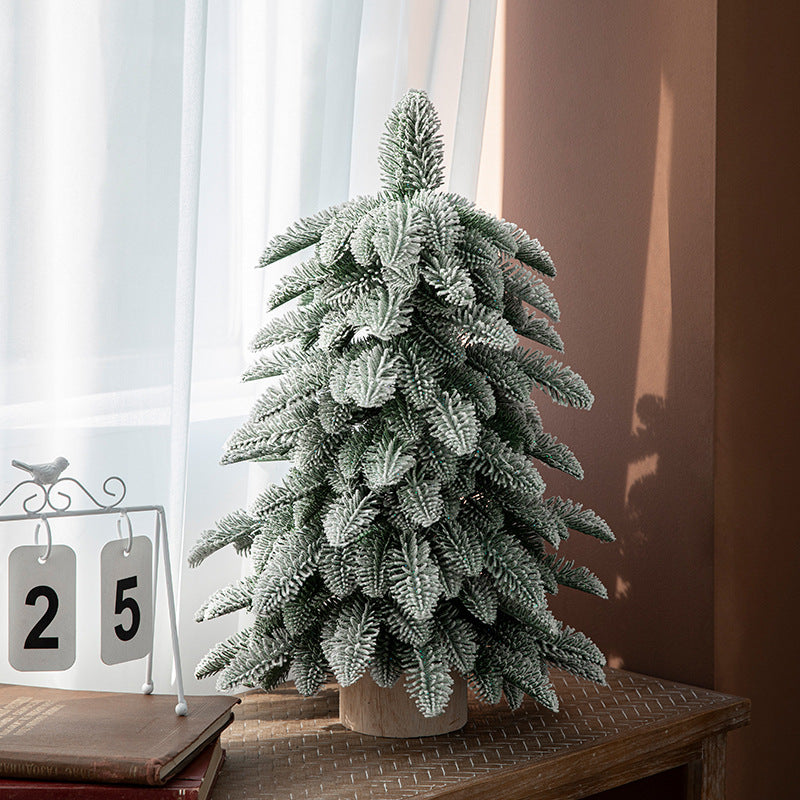 55cm Frosted Mini Christmas Tree  Snow-Covered Indoor Holiday Decoration