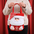 Set of 3 Christmas Fabric Gift Tote Bags  Santa, Snowman, and Reindeer Design