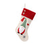 Christmas Gnome Stocking with Red Striped Hat and Decorations - Holiday Decor 3 pieces