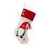 Christmas Gnome Stocking with Red Striped Hat and Decorations - Holiday Decor 3 pieces