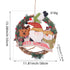 Rustic Christmas Wreath with Santa, Reindeer, and Snowman - Holiday Door Decoration