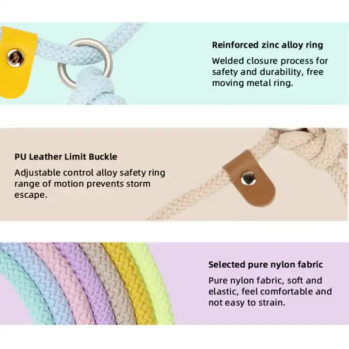 Adjustable Slip-On Dog Leashes - Lightweight and Comfortable Training Leads for Pets 3.35cm*8mm Coffee, 2 pieces