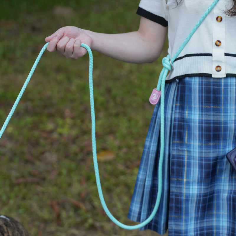 Adjustable Slip-On Dog Leashes - Lightweight and Comfortable Training Leads for Pets 3.35cm*8mm Blue, 2 pieces