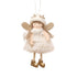 Winter Angel Ornament with Gold Glitter Wings and White Scarf - Christmas Tree Hanging Decoration 15*9 cm White colour 5 pieces