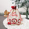 Large Merry Christmas Drawstring Gift Bag with Plaid Accents - Perfect for Holiday Presents 3 pieces