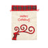 Large Merry Christmas Drawstring Gift Bag with Plaid Accents - Perfect for Holiday Presents 3 pieces