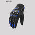 High-Performance Motorcycle Riding Gloves with Hard Knuckle Protection - Anti-Slip, Touchscreen Compatible, Neon Accents (blue,XXL size)