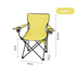 2pcs Yellow Portable Folding Camping Chair with Armrests and Cup Holder