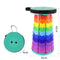 Rainbow Telescopic Stool - Collapsible, Portable, Foldable, and Adjustable Compact Chair green-Top