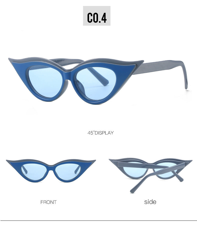 Retro Cat-Eye Sunglasses - Stylish Blue Vintage Frames for Women