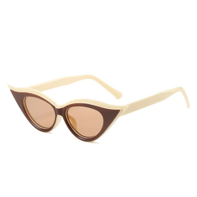 Retro Cat-Eye Sunglasses - Stylish Apricot Vintage Frames for Women