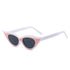 Retro Cat-Eye Sunglasses - Stylish White Vintage Frames for Women