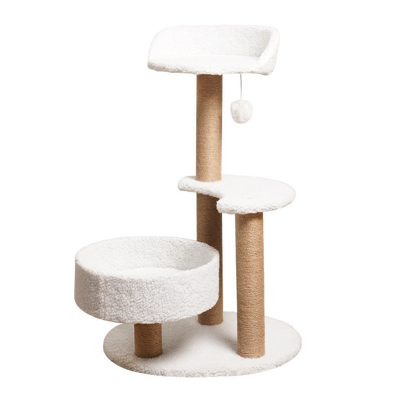 Modern Cat Tree Tower with Scratching Posts and Cozy Perches 50x38x80 cm